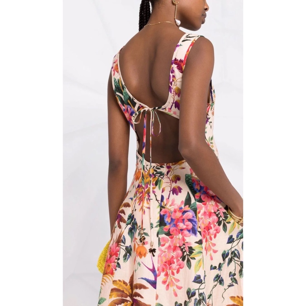 Zimmermann Tropicana Cutout Floral Midi Dress - Picture 8 of 14